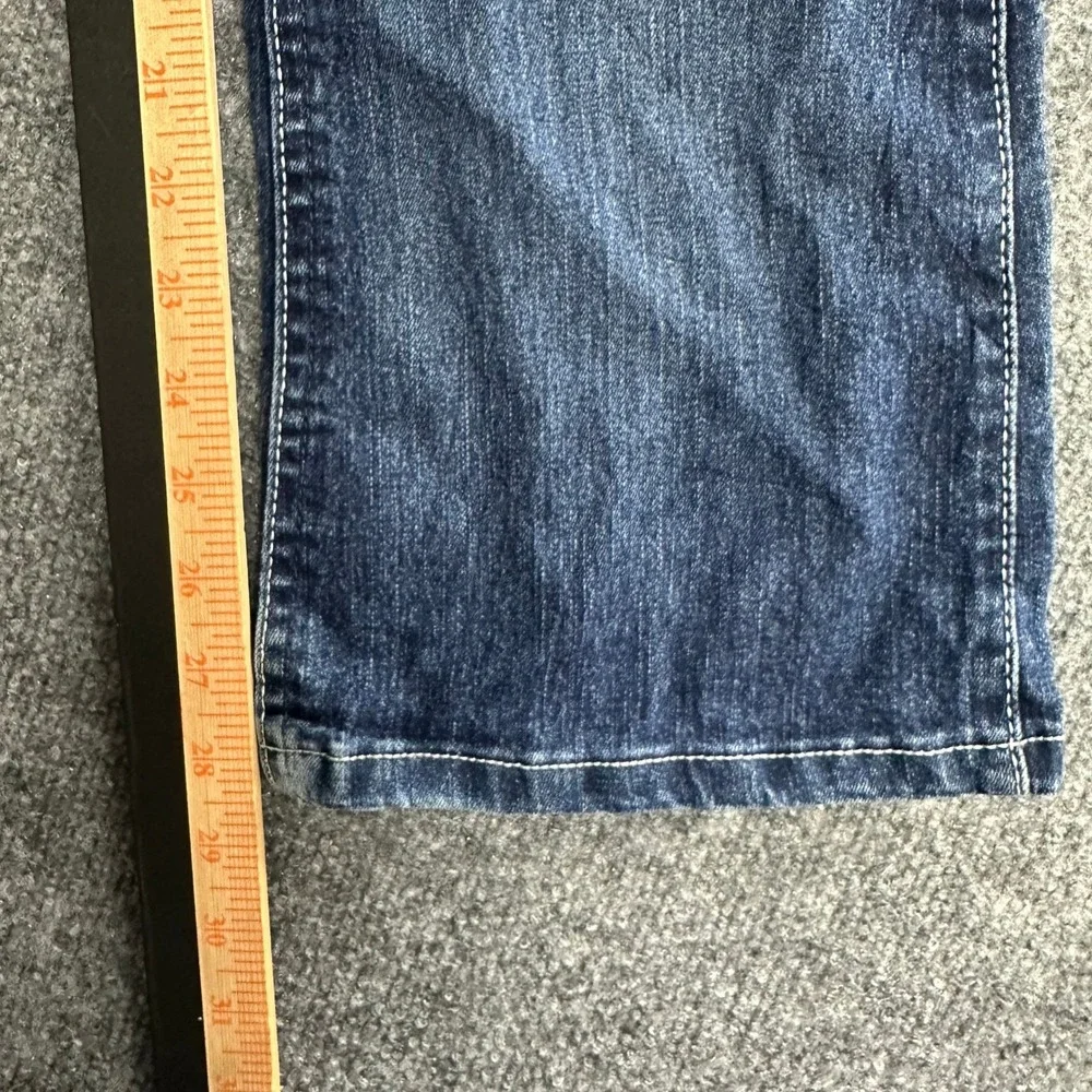 Wrangler Jeans Womens Size 10 Blue Q-Baby Bootcut Embroidered Frayed Hems Denim